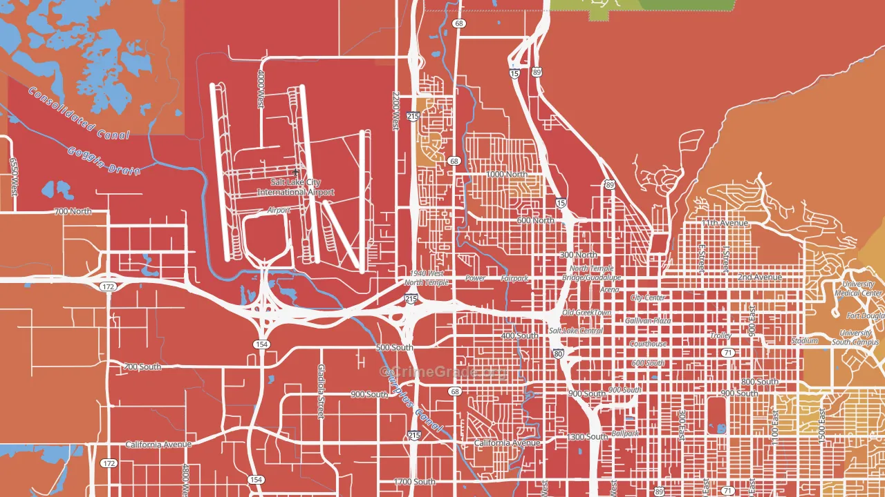 Jordan Meadows, Salt Lake City, UT Map of Assault Rates