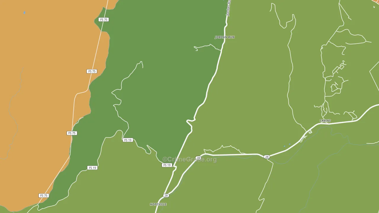 Jordan Run, WV Map of Assault Rates
