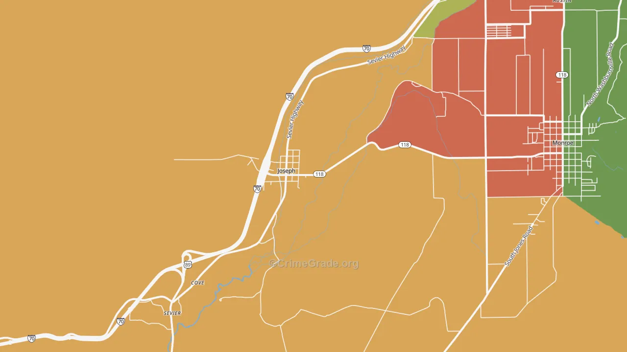 Joseph, UT Map of Assault Rates