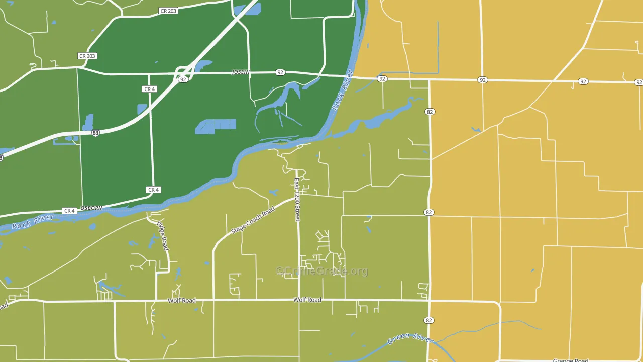 Joslin, IL Map of Assault Rates