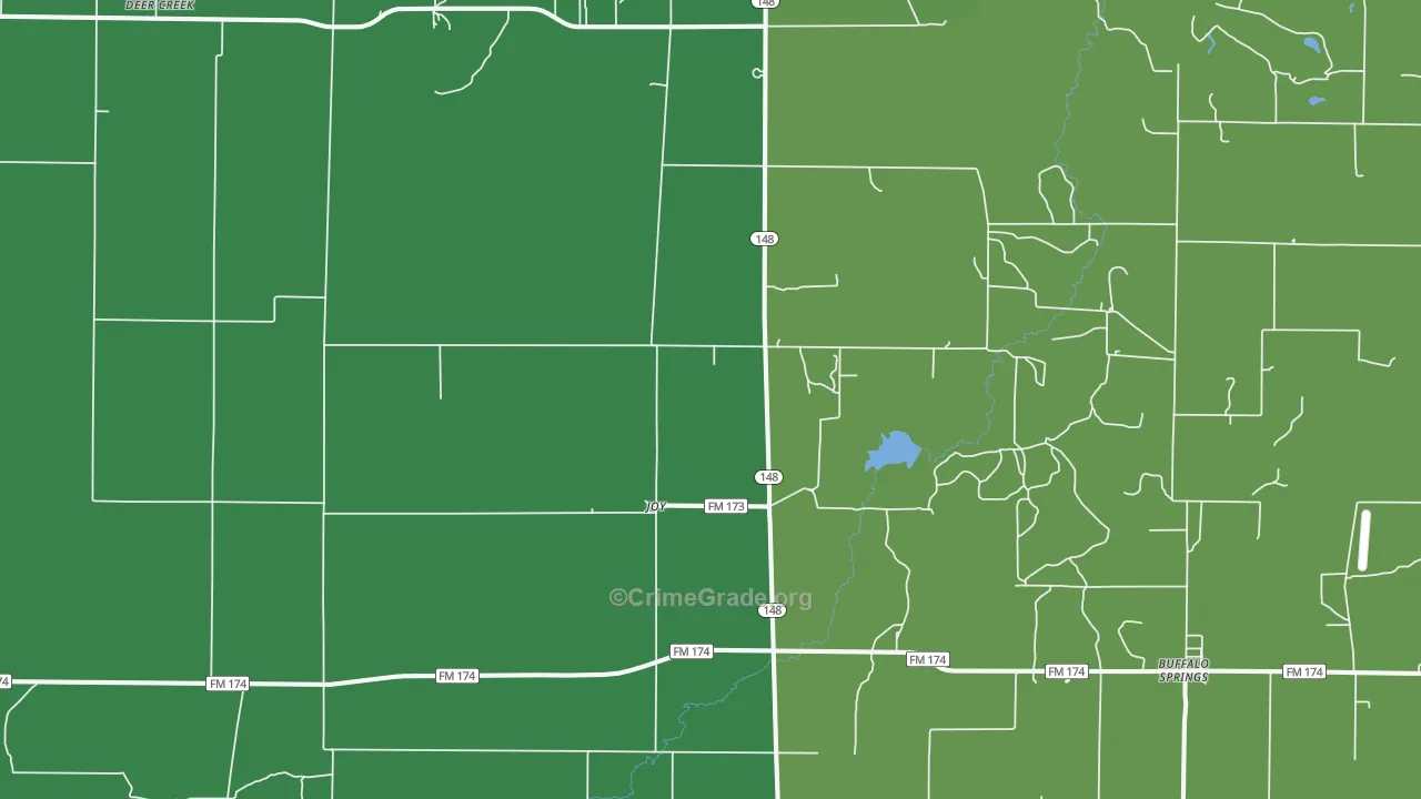Joy, TX Map of Assault Rates
