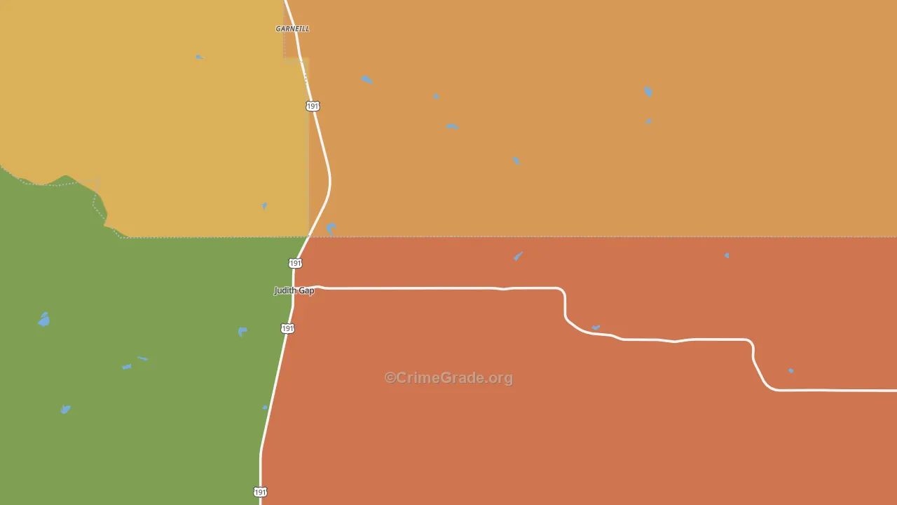 Judith Gap, MT Map of Assault Rates