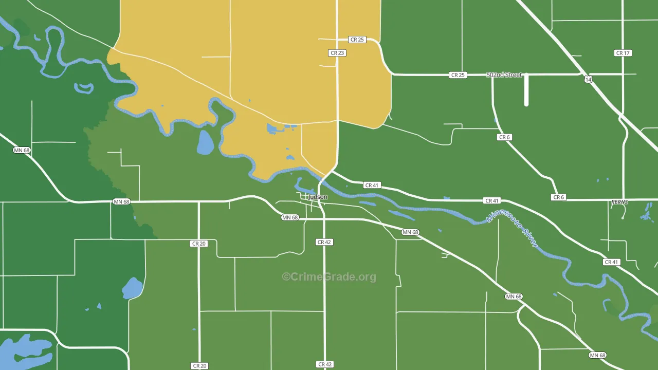 Judson, MN Map of Assault Rates