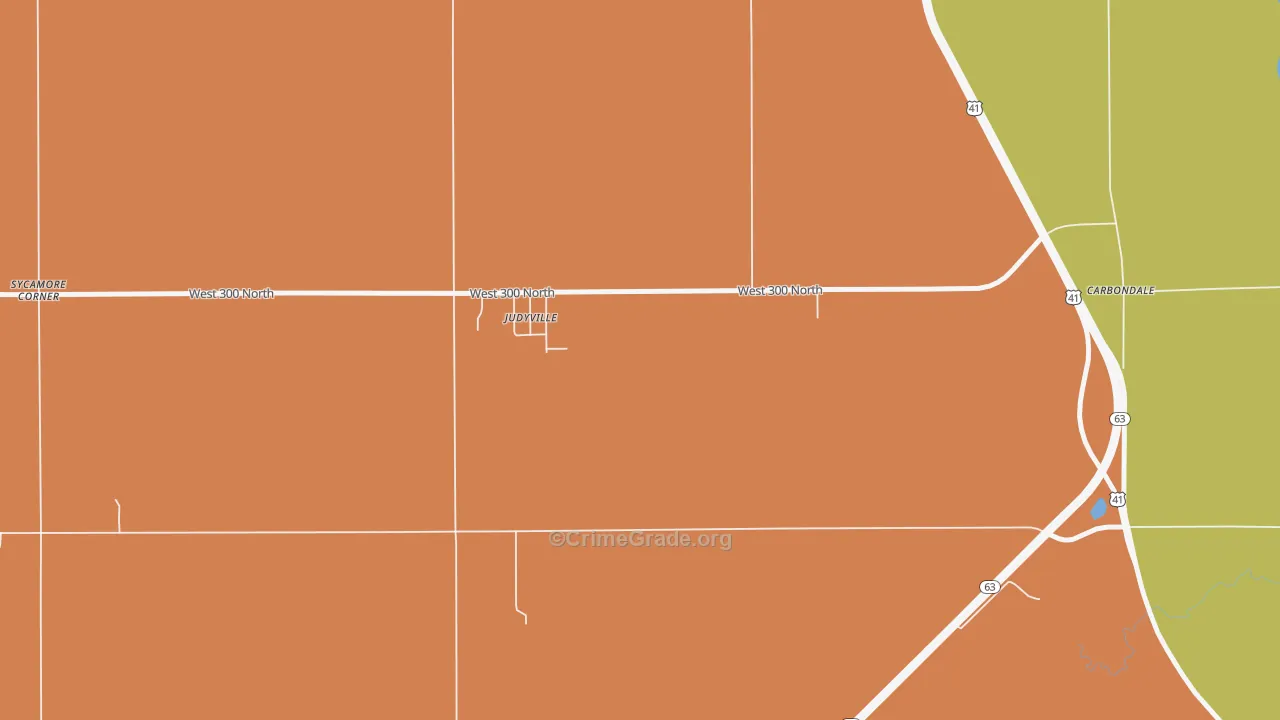 Judyville, IN Map of Assault Rates