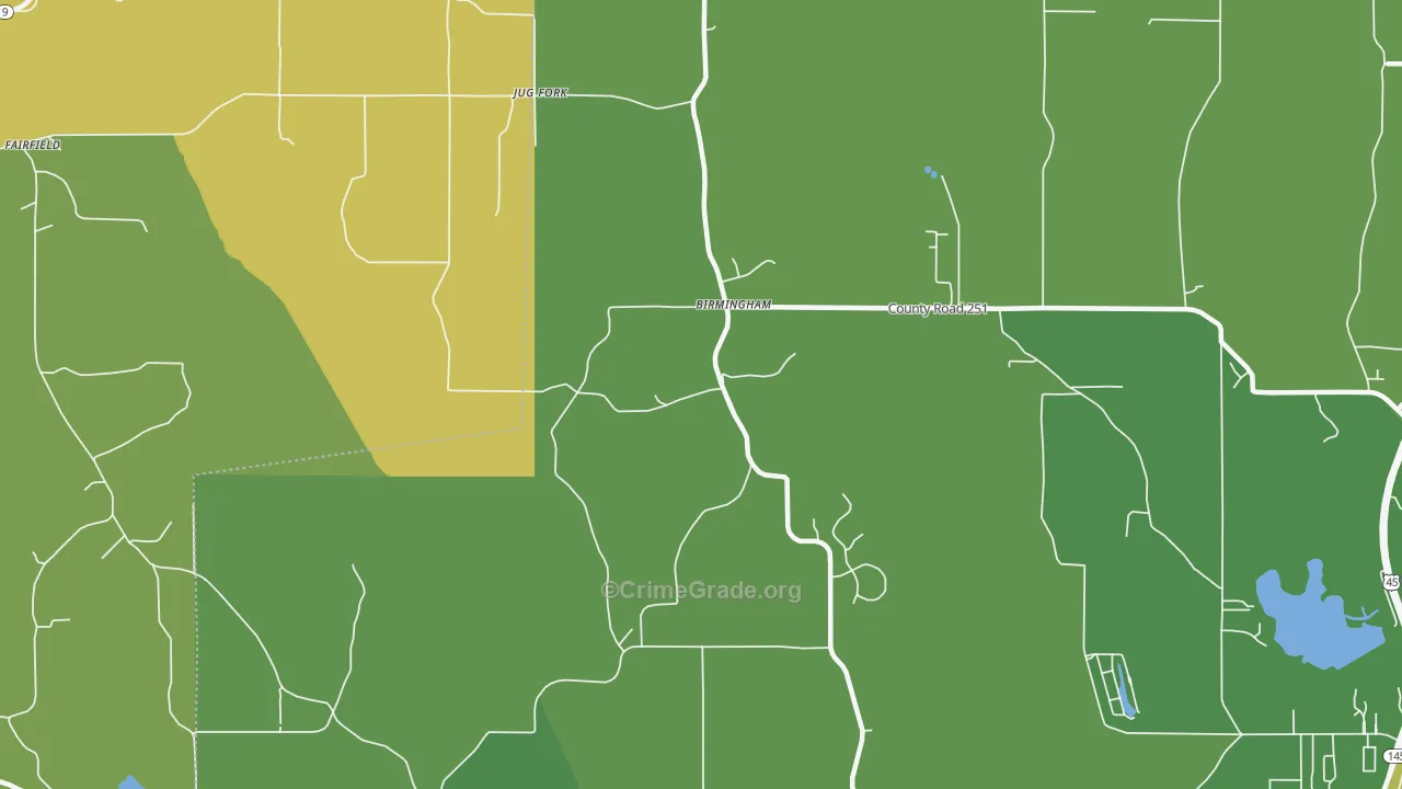 Jug Fork, MS Map of Assault Rates