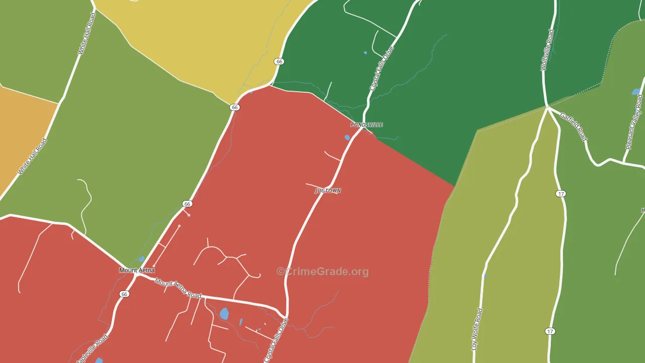Jugtown, MD Map of Assault Rates