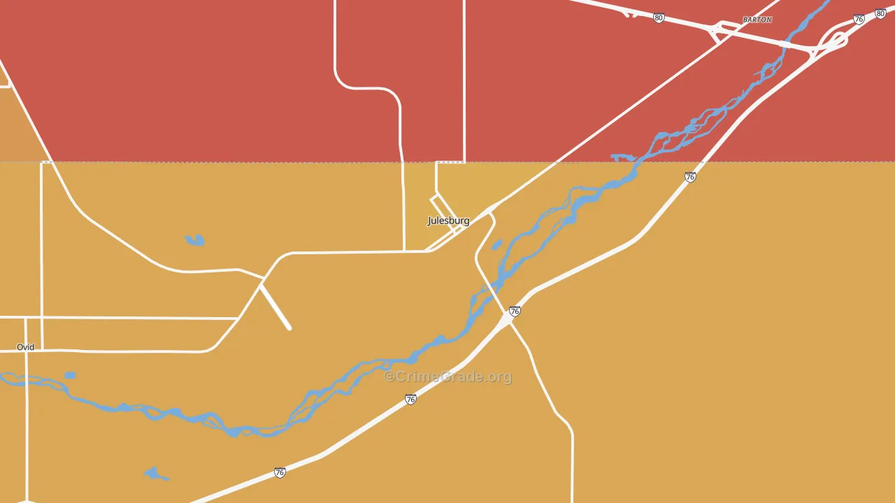 Julesburg, CO Map of Assault Rates
