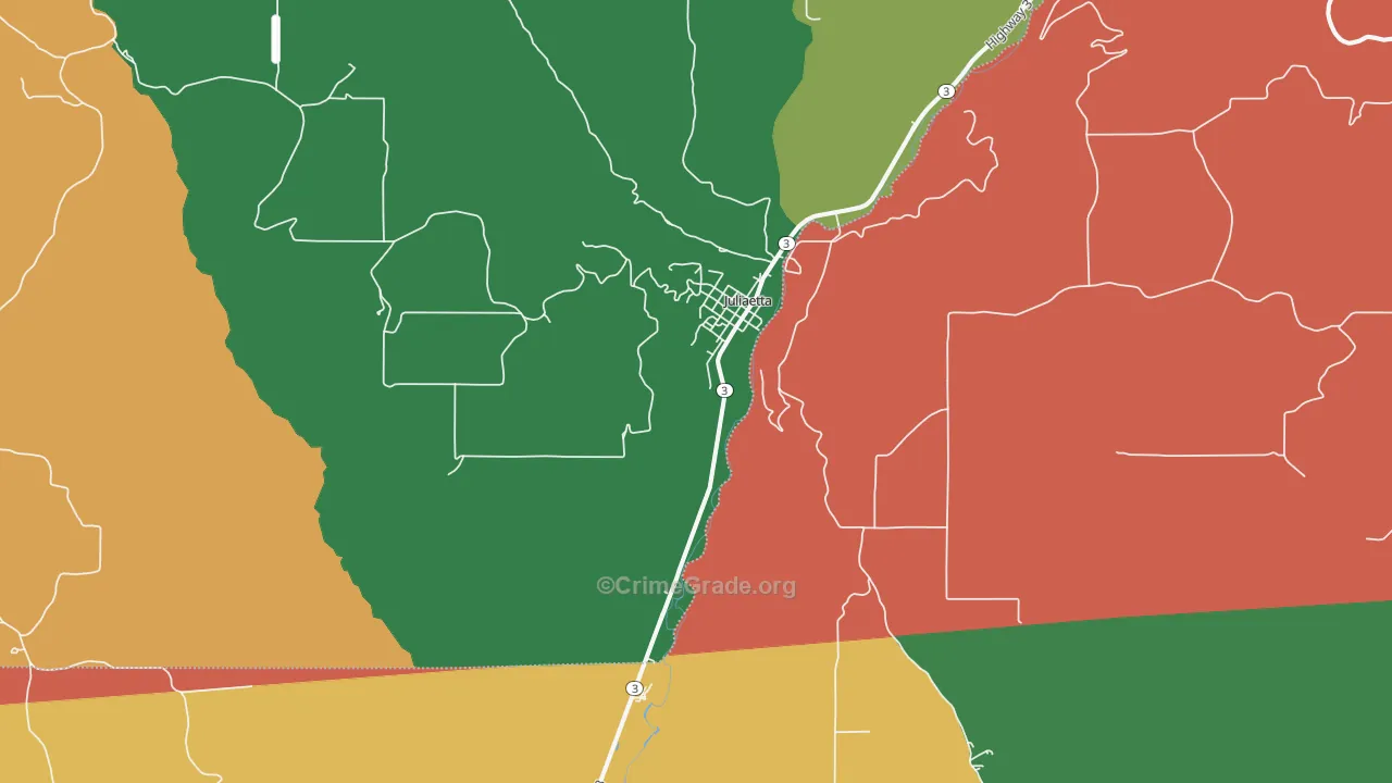 Juliaetta, ID Map of Assault Rates