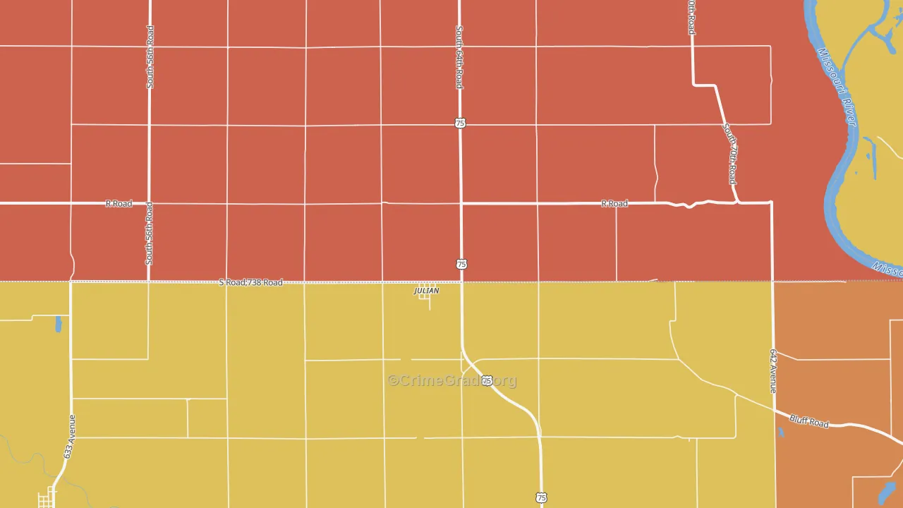 Julian, NE Map of Assault Rates