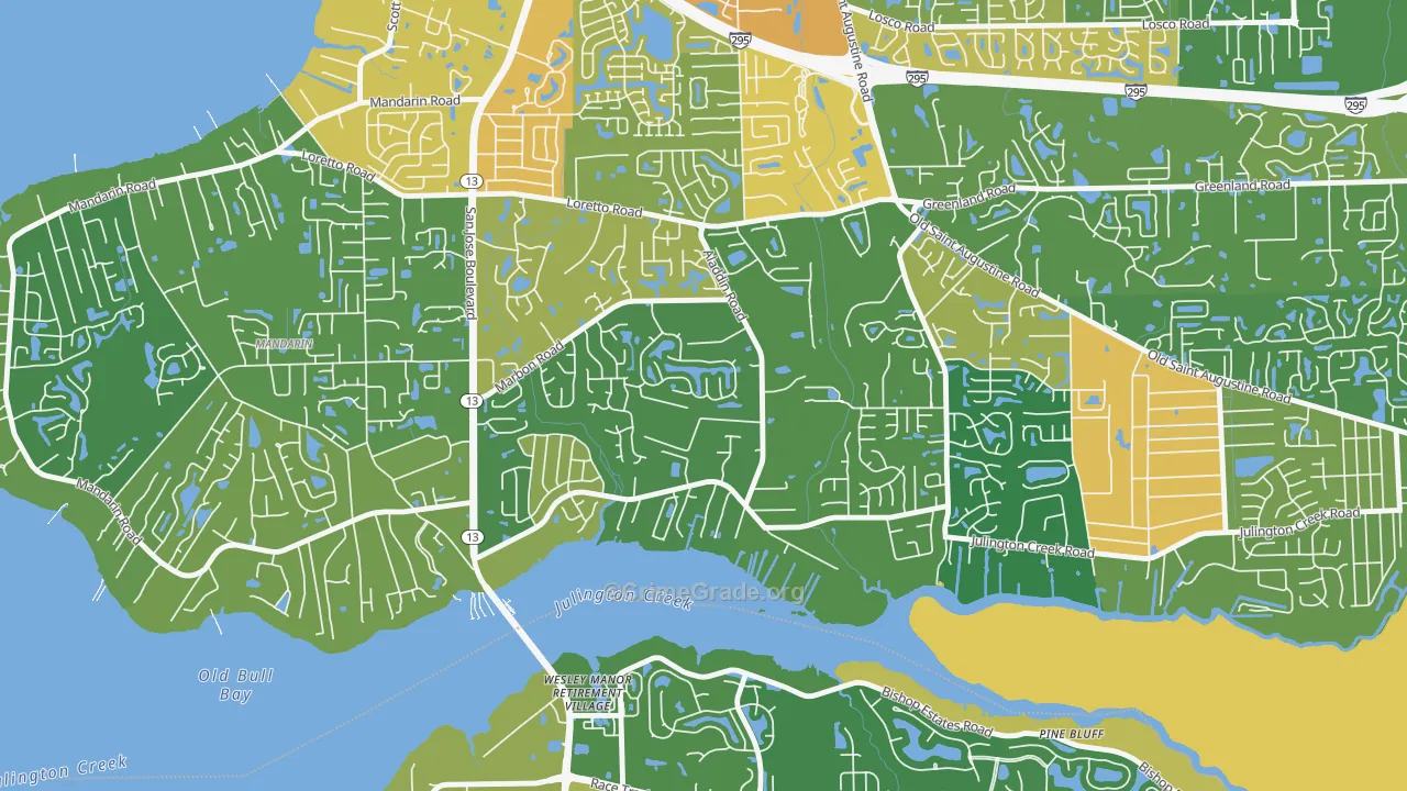 Julington Creek, Jacksonville, FL Map of Assault Rates
