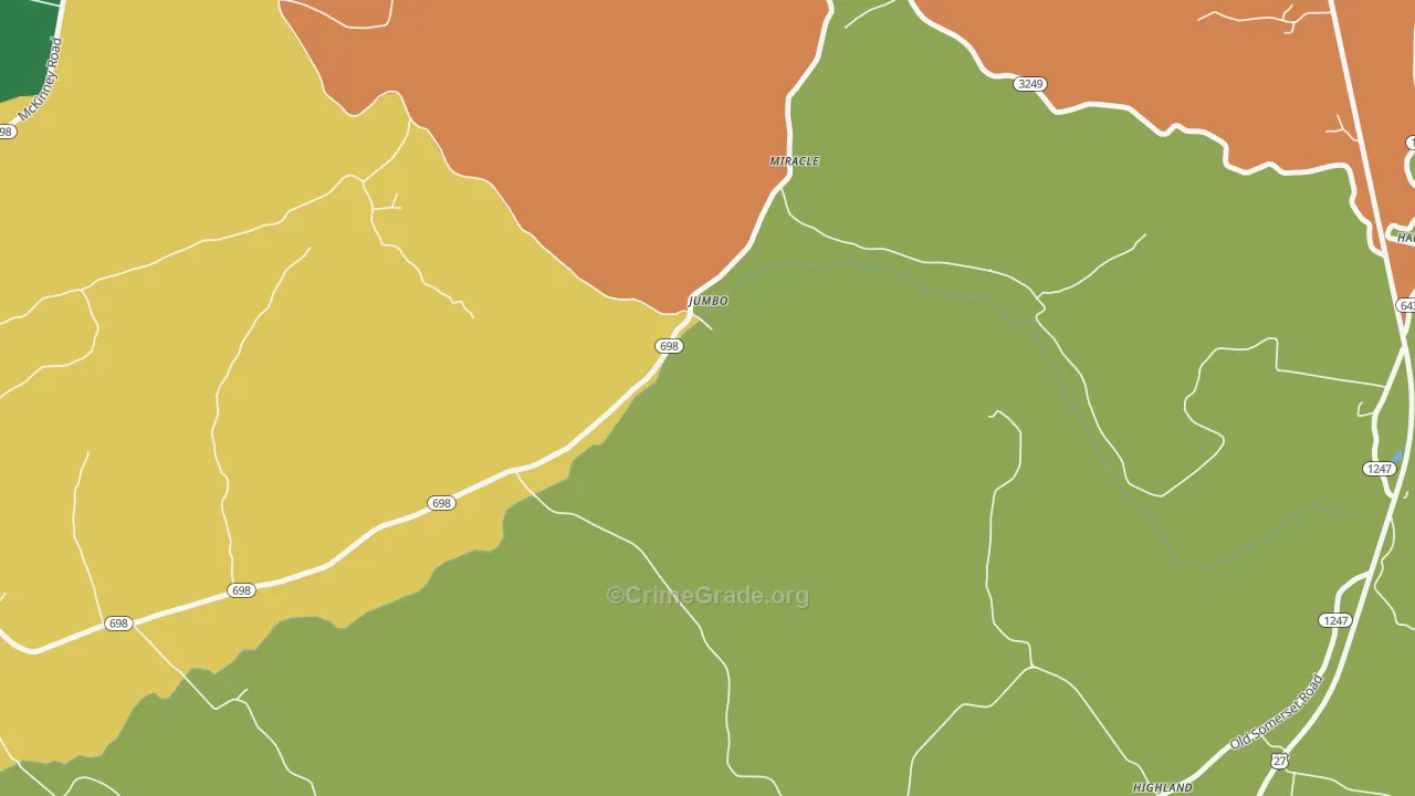 Jumbo, KY Map of Assault Rates