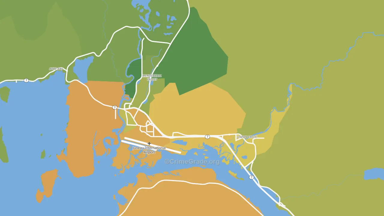 Juneau, AK Map of Assault Rates