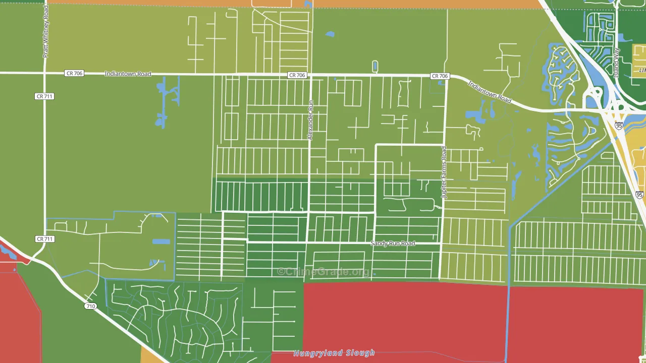 Jupiter Farms, FL Map of Assault Rates