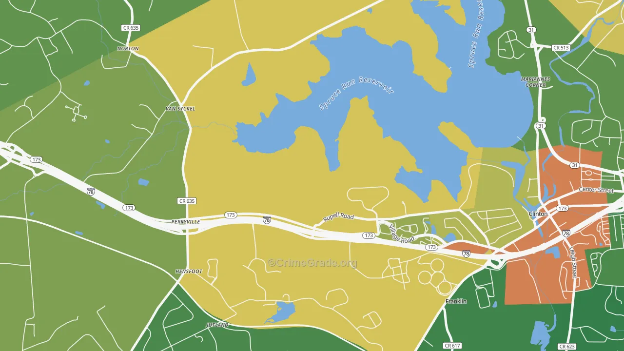 Jutland, NJ Map of Assault Rates