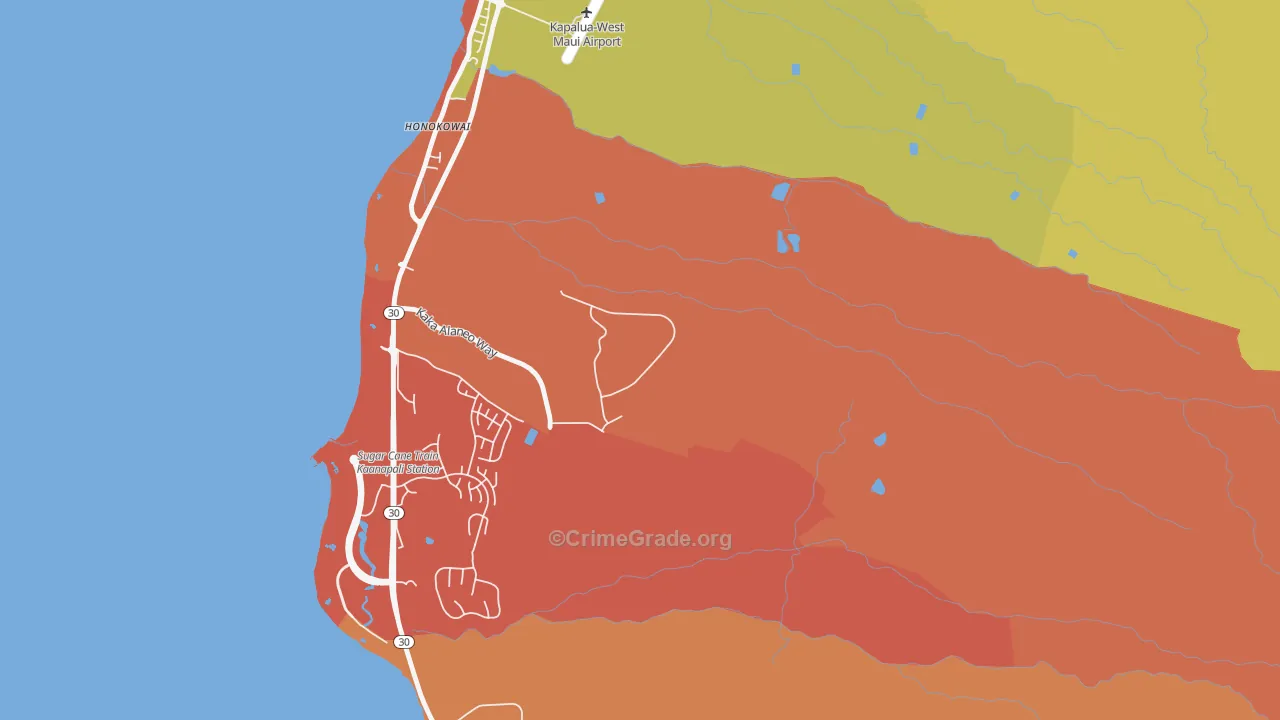 Kaanapali, HI Map of Assault Rates