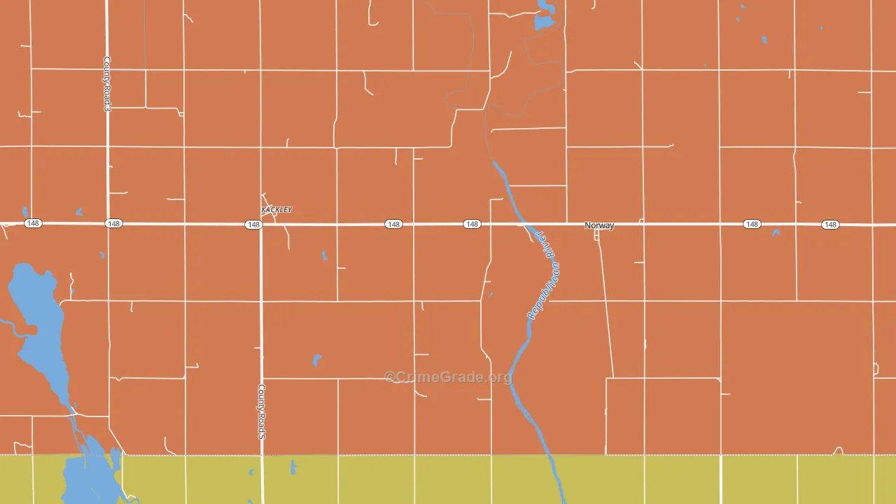 Kackley, KS Map of Assault Rates