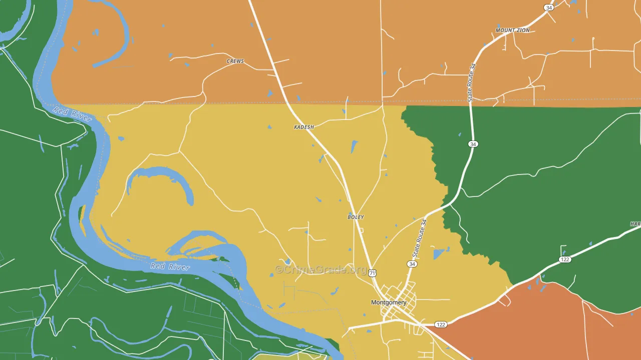 Kadesh, LA Map of Assault Rates
