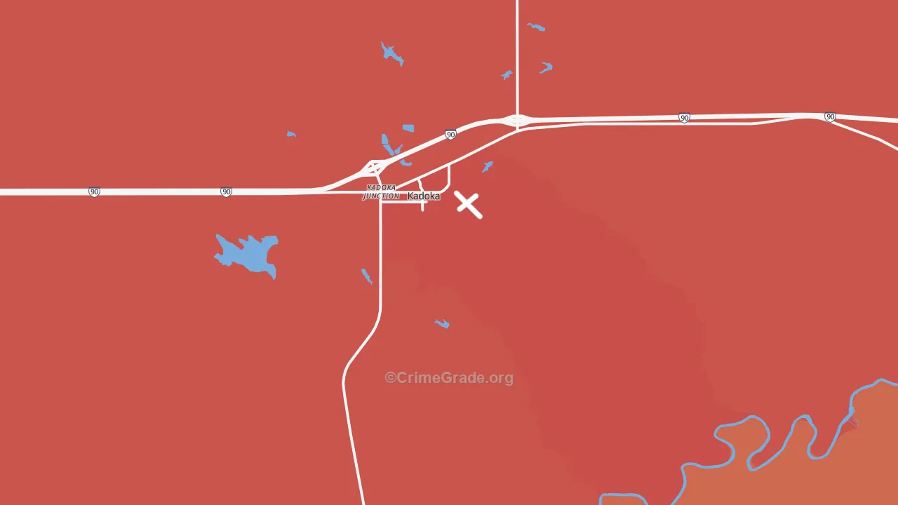 Kadoka, SD Map of Assault Rates