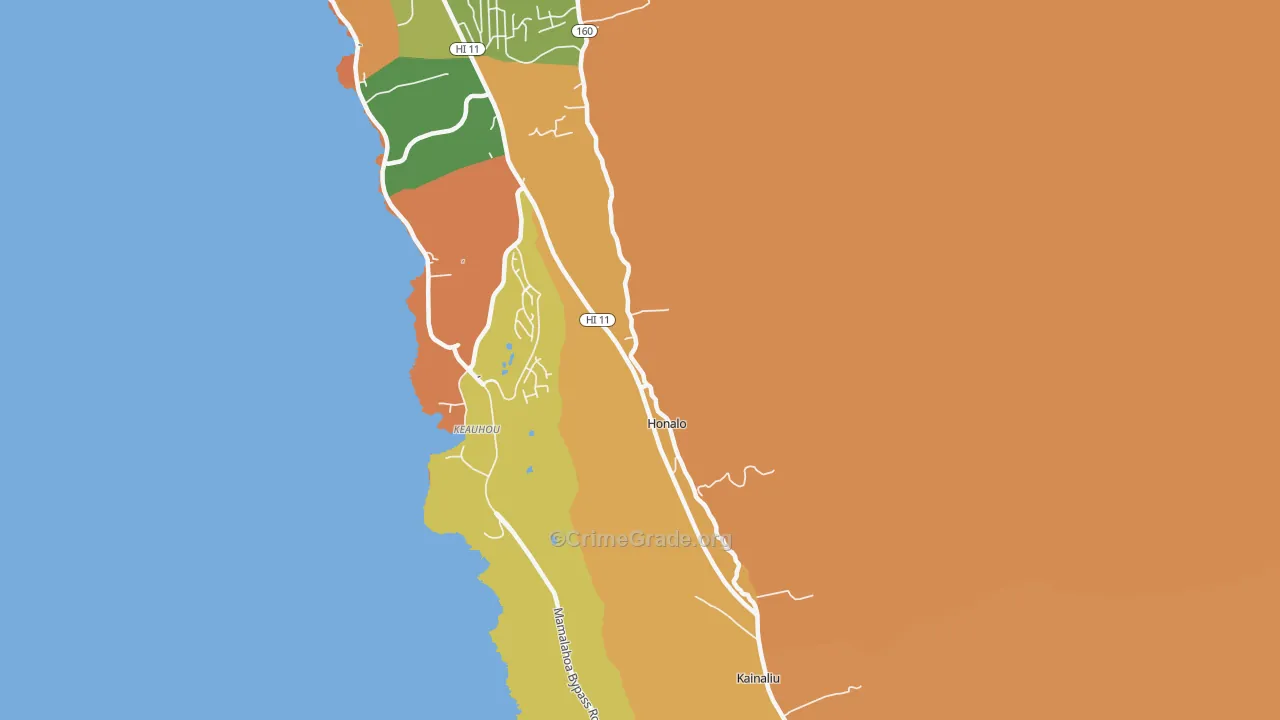 Kahaluu-Keauhou, HI Map of Assault Rates