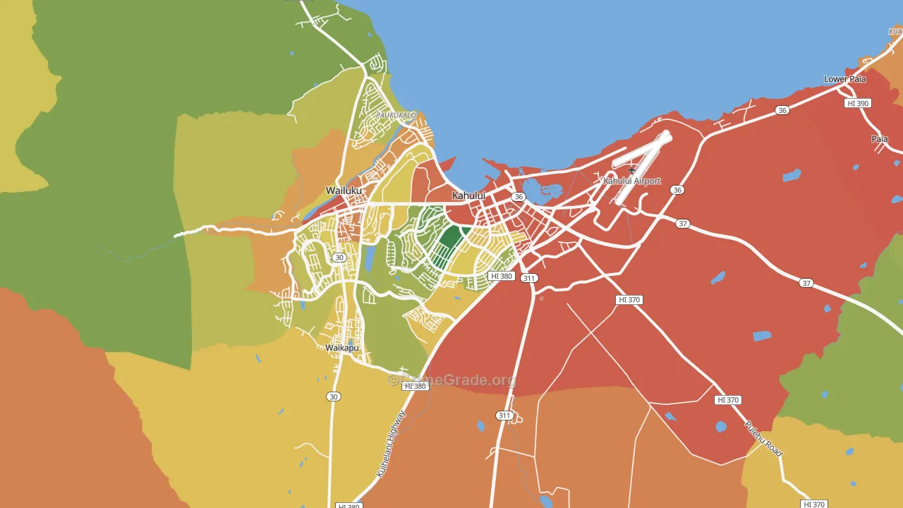 Kahului, HI Map of Assault Rates
