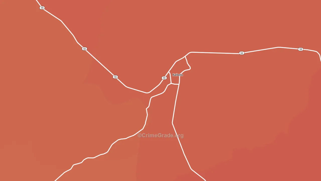 Kaibito, AZ Map of Assault Rates