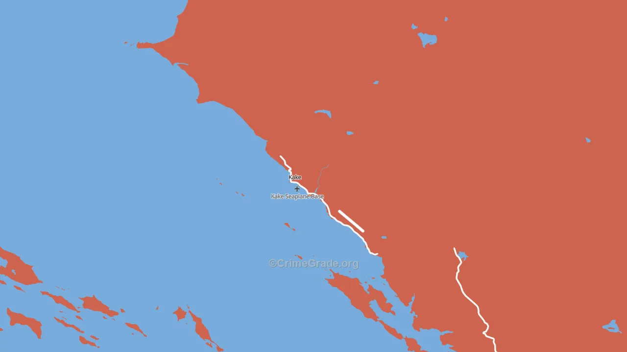 Kake, AK Map of Assault Rates
