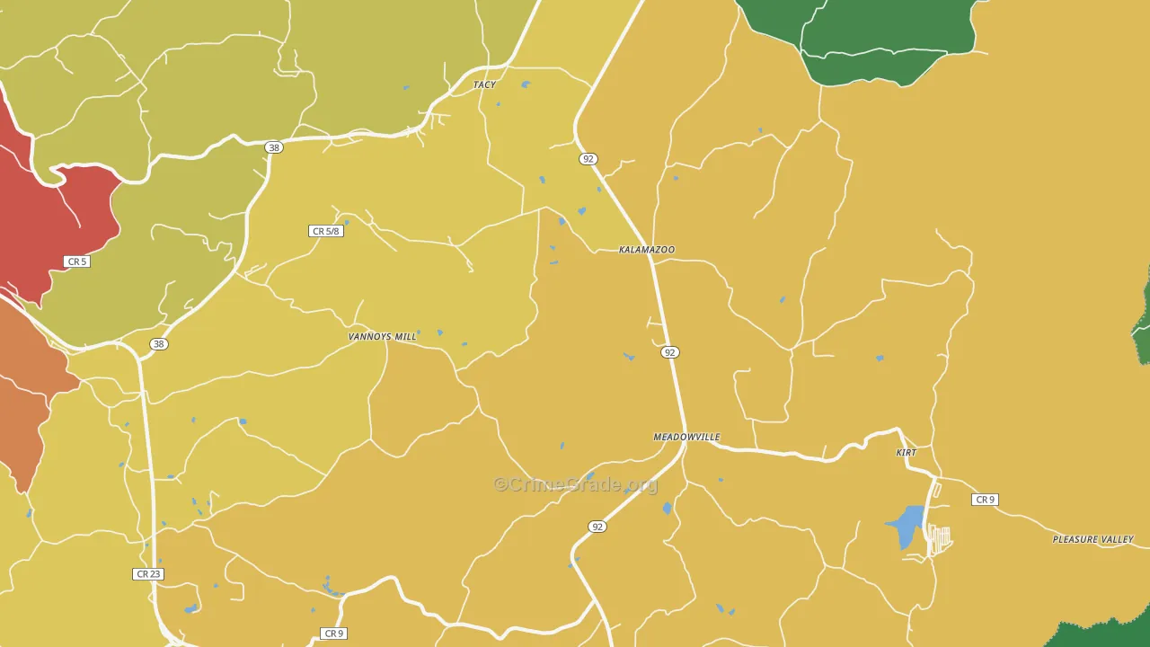 Kalamazoo, WV Map of Assault Rates