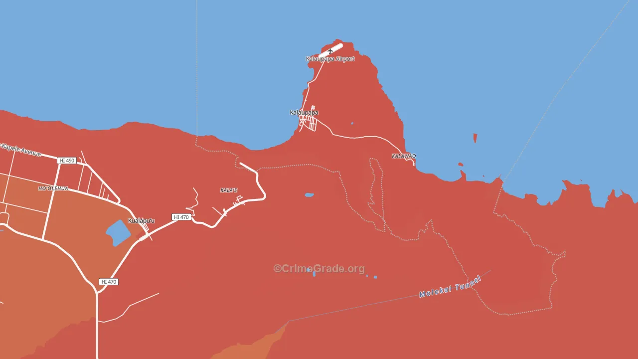Kalaupapa, HI Map of Assault Rates
