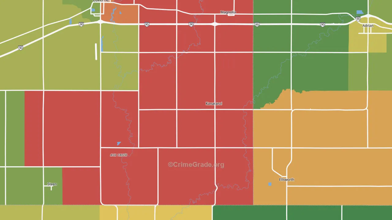 Kanaranzi, MN Map of Assault Rates