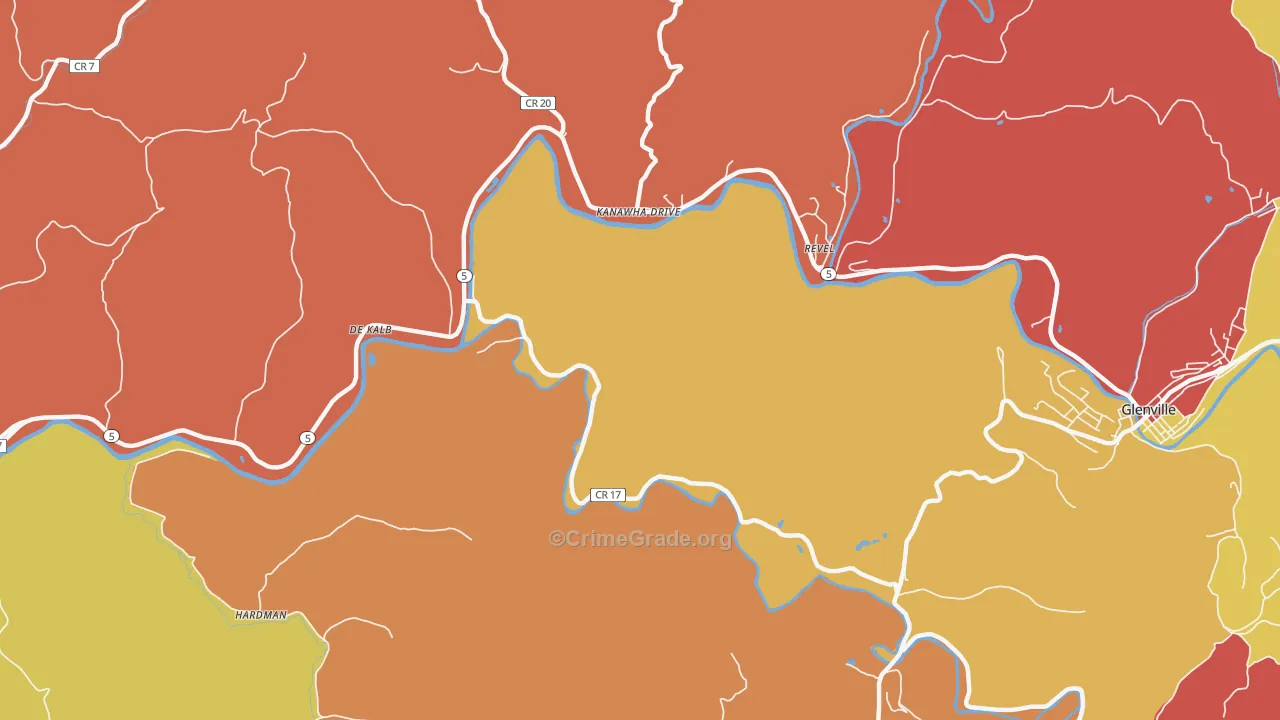 Kanawha Drive, WV Map of Assault Rates