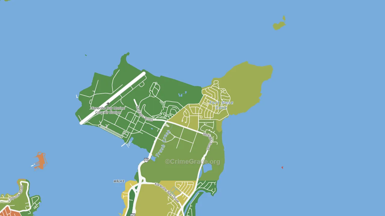Kaneohe Station, HI Map of Assault Rates