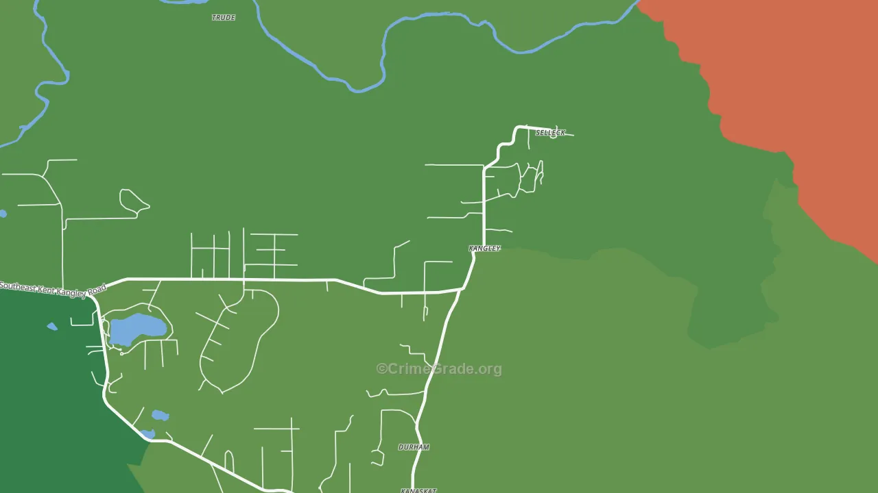 Kangley, WA Map of Assault Rates