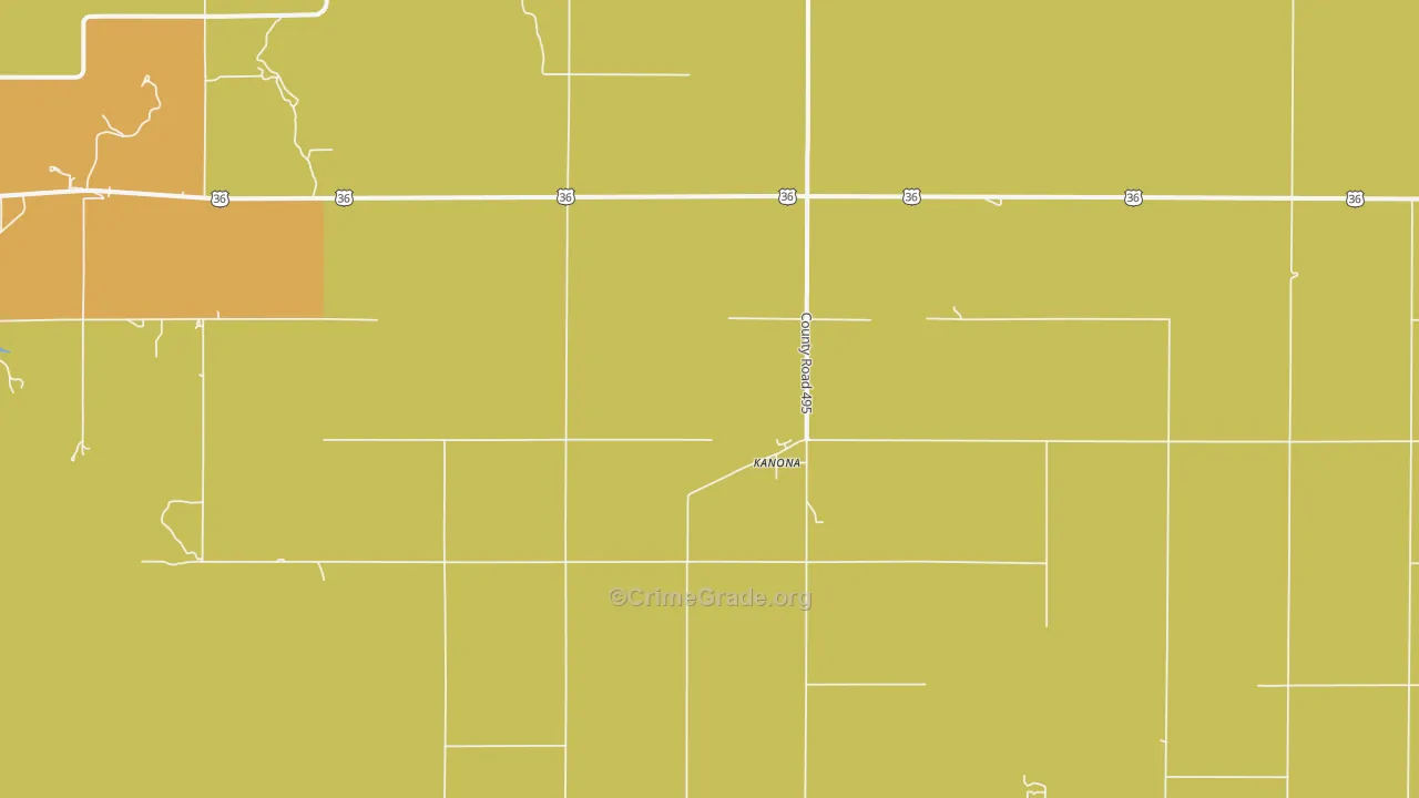 Kanona, KS Map of Assault Rates