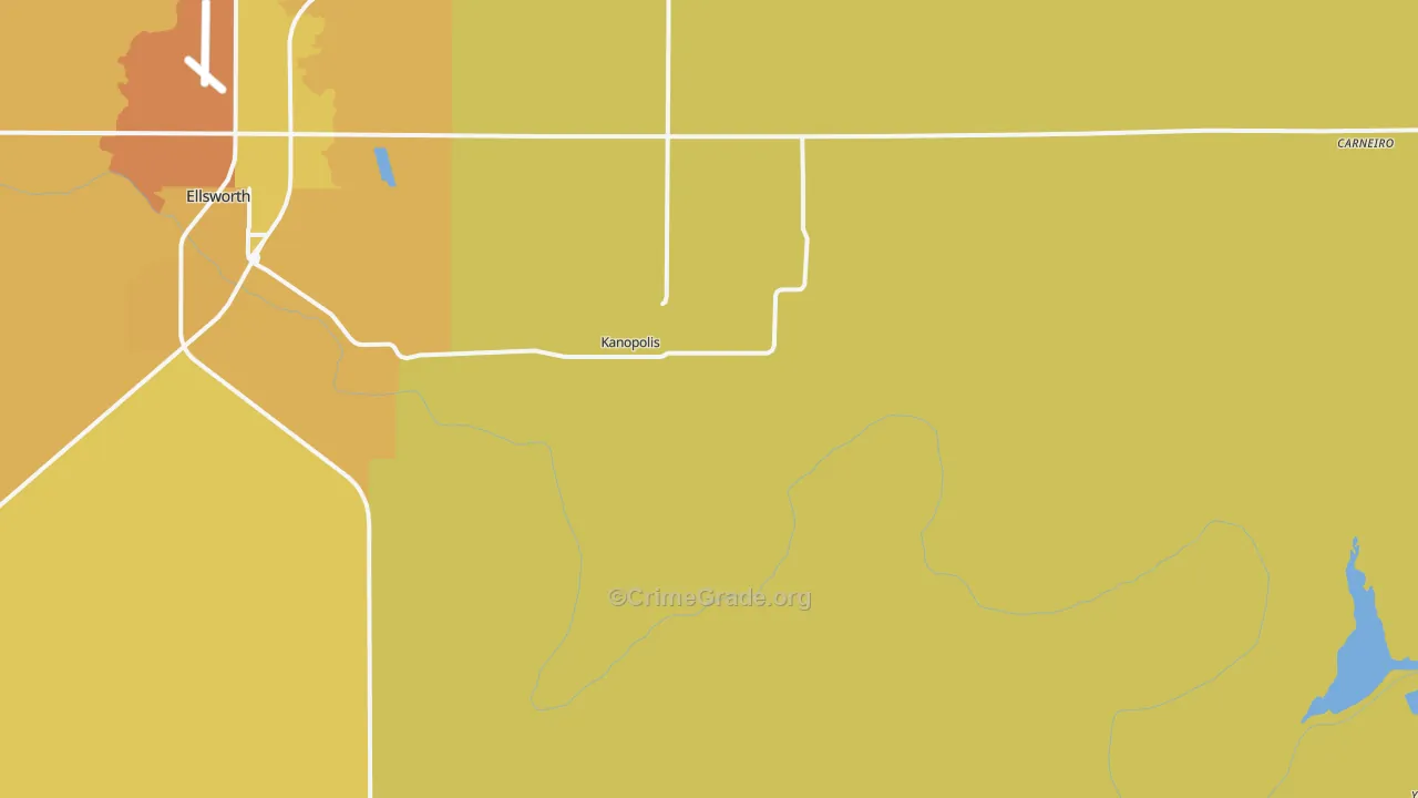 Kanopolis, KS Map of Assault Rates