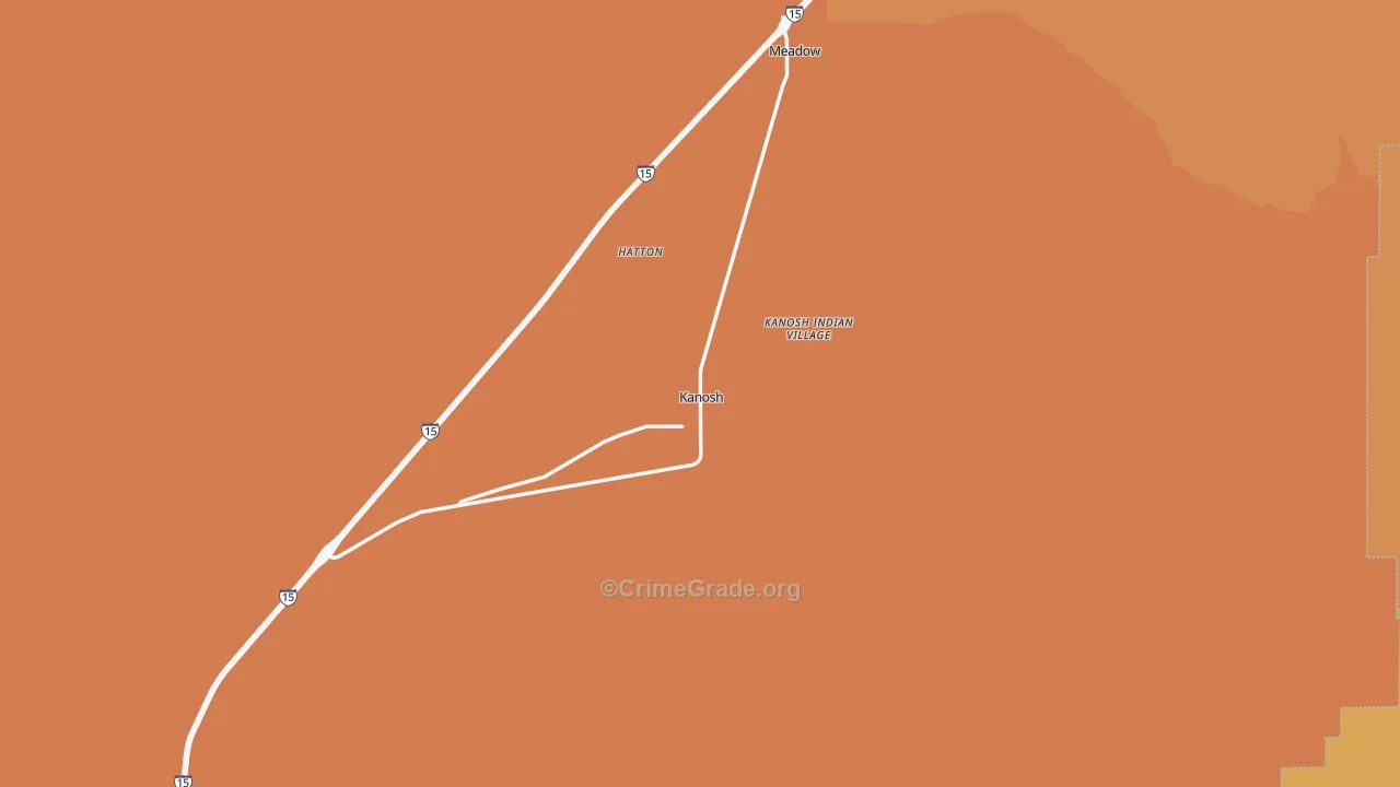 Kanosh, UT Map of Assault Rates