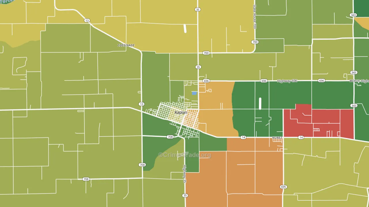 Kaplan, LA Map of Assault Rates