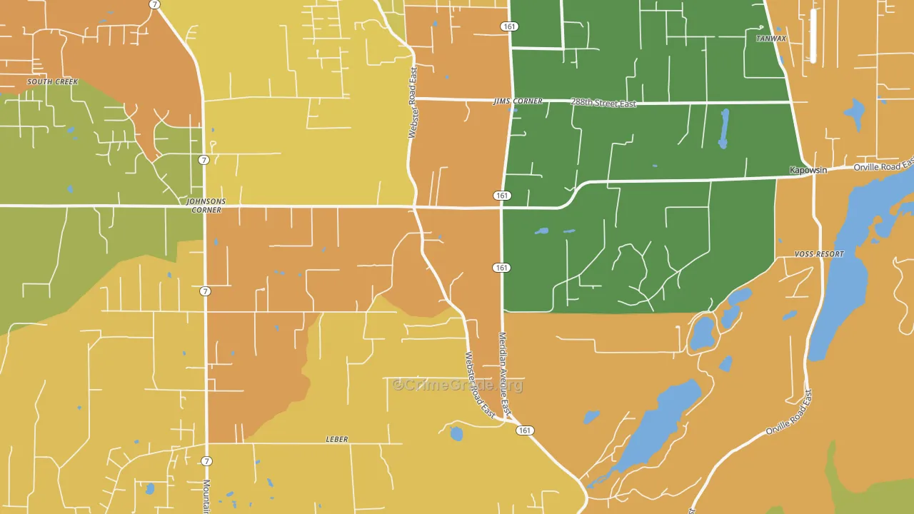 Kapowsin, WA Map of Assault Rates
