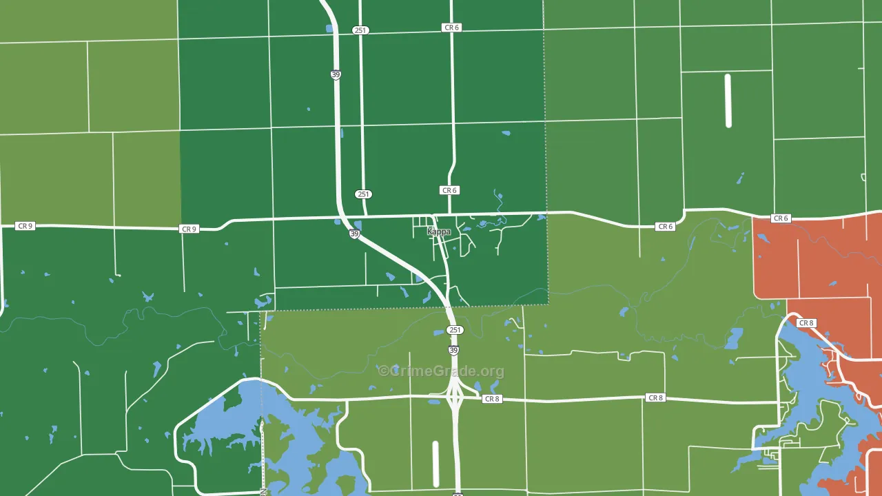 Kappa, IL Map of Assault Rates