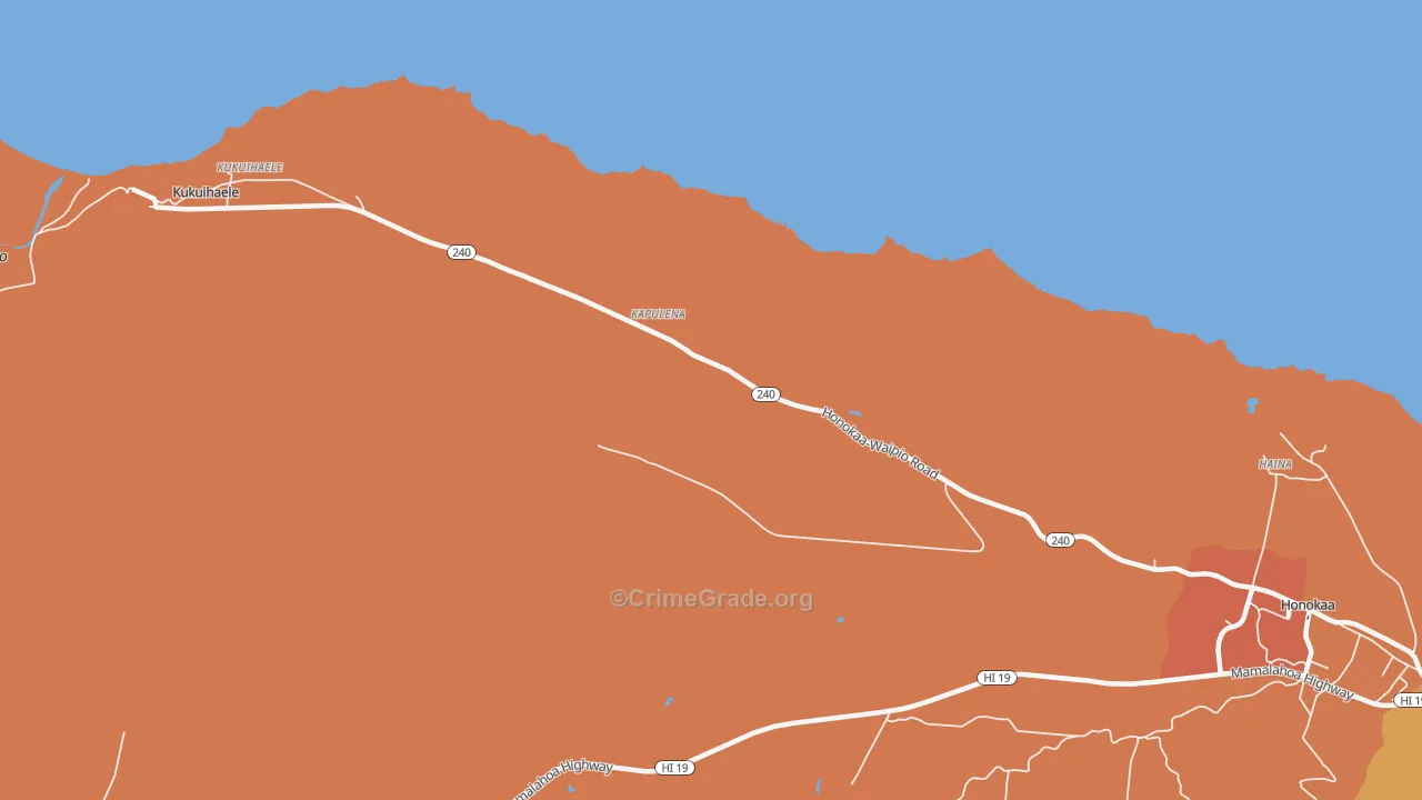 Kapulena, HI Map of Assault Rates