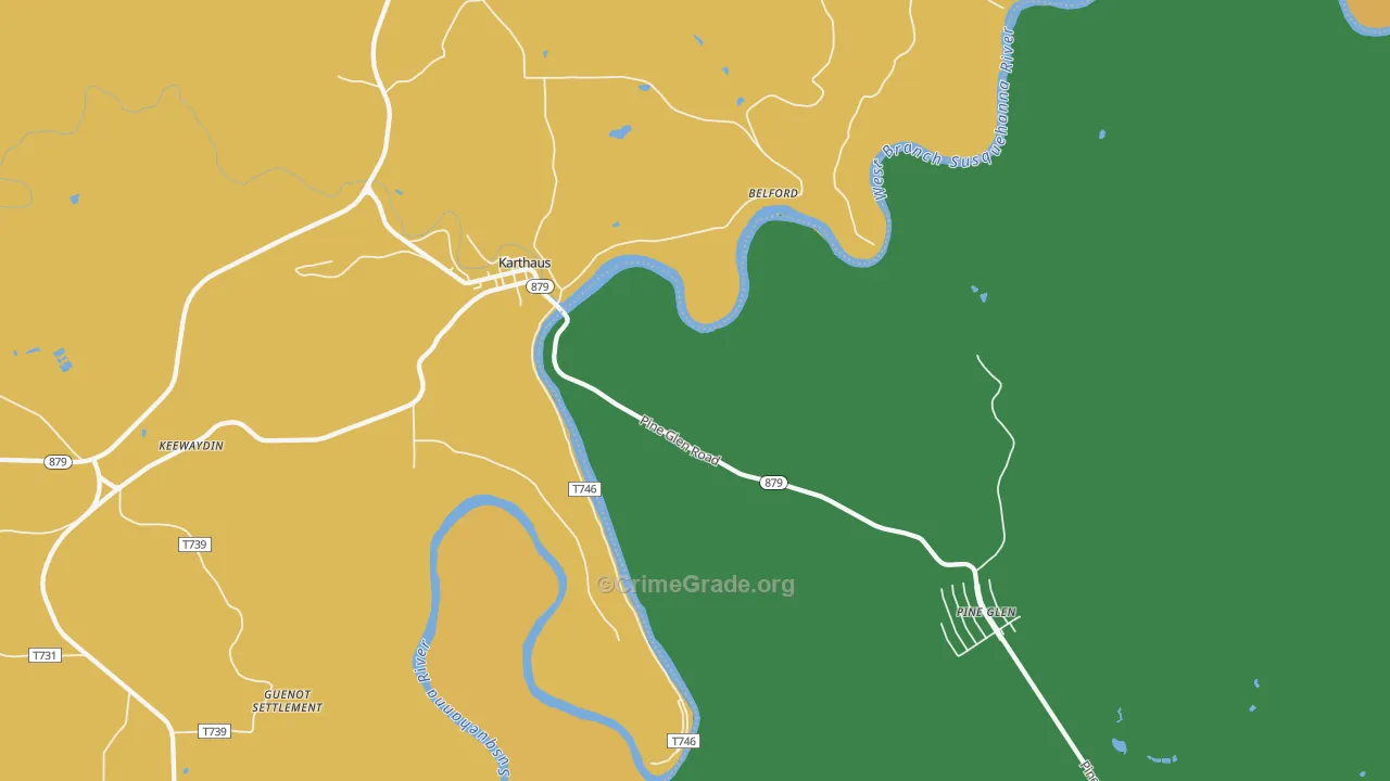 Karthaus, PA Map of Assault Rates