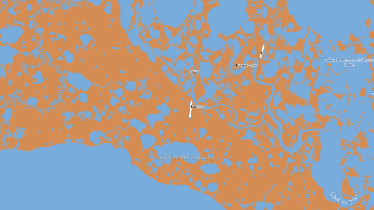 Kasigluk, AK Map of Assault Rates