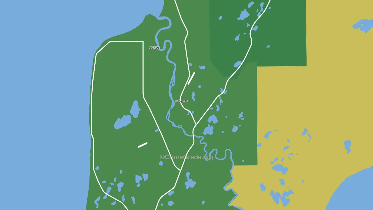 Kasilof, AK Map of Assault Rates