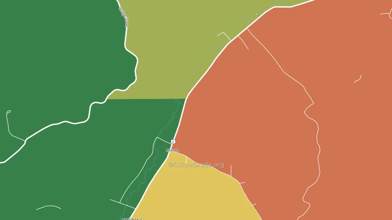Kasson, PA Map of Assault Rates