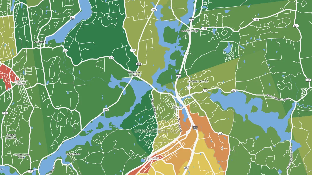 Katonah, NY Map of Assault Rates