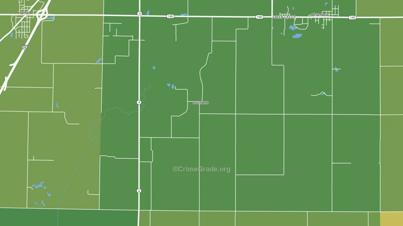 Kaufman, IL Map of Assault Rates