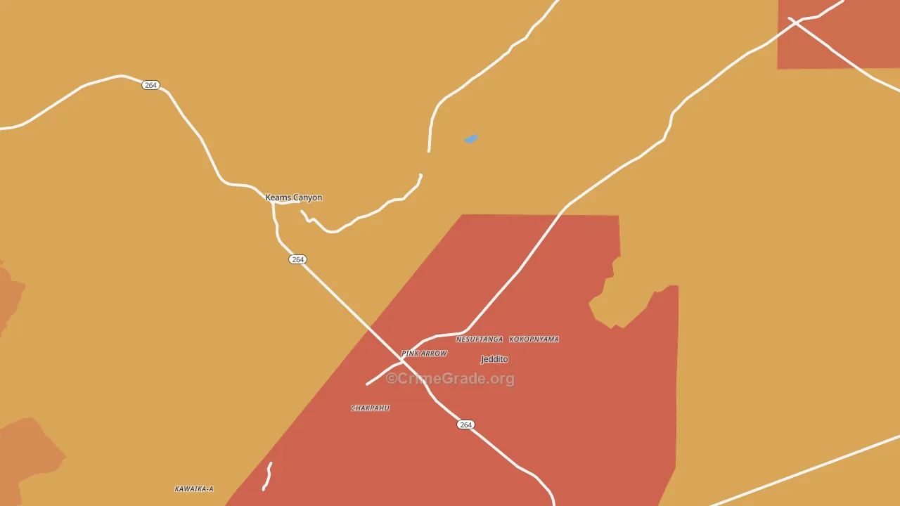 Keams Canyon, AZ Map of Assault Rates