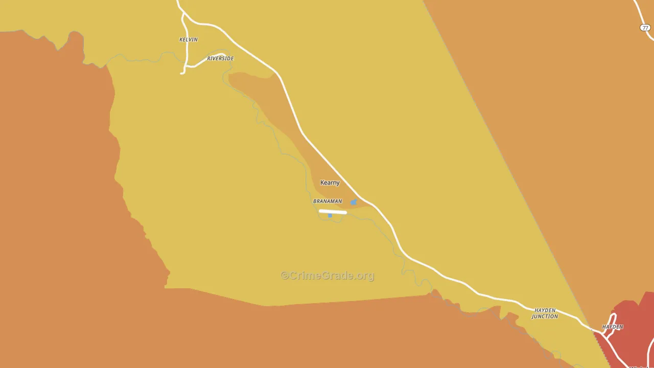 Kearny, AZ Map of Assault Rates