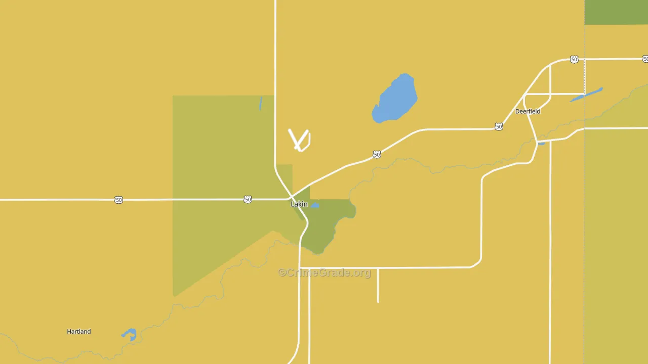 Kearny County, KS Map of Assault Rates