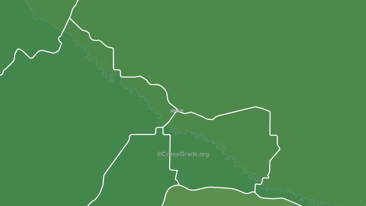 Keating, OR Map of Assault Rates