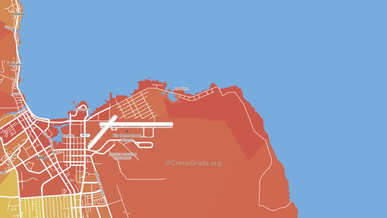 Keaukaha, HI Map of Assault Rates